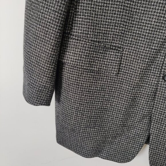 Protocol Men's Blazer Size 42L Black White Tweed Wool Business Casual Old Money - Picture 3 of 11